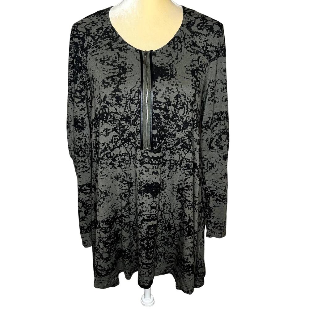 Lauren Vidal Artsy Art to Wear Blouse Tunic Top RIVA EUC Size Small